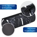 Пенал-тубус BRAUBERG, с эффектом Soft Touch, мягкий, "Black marble", 22х8 см, 271569 271569