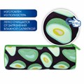 Пенал-тубус BRAUBERG, с эффектом SOFT TOUCH, полиэстер, "Black Avocado", 22х8 см, 270061 270061