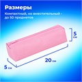 Пенал-тубус ПИФАГОР на молнии, ткань, пастельно-розовый, 20х5 см, 272260 272260