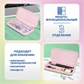 Пенал пластиковый BRAUBERG, пастельный розовый, наклейки в комплекте, 21х9х3 см, 272271 272271
