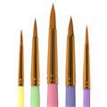 Кисти СИНТЕТИКА набор 5 шт. (круглые № 1, 2, 3, 4, 5), блистер, BRAUBERG KIDS, 201076 201076