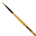Кисть ПИФАГОР, СИНТЕТИКА, круглая, № 1, деревянная лакированная ручка, с колпачком, 200841 200841
