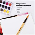 Кисть ПИФАГОР, СИНТЕТИКА, круглая, № 8, деревянная лакированная ручка, с колпачком, пакет с подвесом, 200848 200848