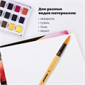 Кисть ПИФАГОР, СИНТЕТИКА, круглая, № 9, деревянная лакированная ручка, с колпачком, пакет с подвесом, 200849 200849