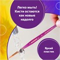 Кисти ЮНЛАНДИЯ, набор 3 шт. (СИНТЕТИКА: круглые № 1, 2; плоская № 3), пакет с европодвесом, 200886 200886