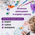 Кисти ЮНЛАНДИЯ, набор 6 шт. (СИНТЕТИКА: круглые № 2, 3; плоские № 4, 5, 6, 8), блистер с европодвесом, 200890 200890