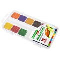 Краски акварельные BRAUBERG KIDS, медовые, 12 цветов, квадратные кюветы, пластиковый пенал, 192282 192282