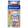 Восковые мелки BRAUBERG, НАБОР 18 цветов, 222963 222963