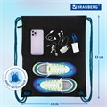 Мешок для обуви BRAUBERG PREMIUM, карман, подкладка, светоотражайка, 43х33 см, Night race, 272425 272425