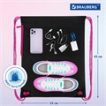 Мешок для обуви BRAUBERG PREMIUM, карман, подкладка, светоотражайка, 43х33 см, Space sweets, 272422 272422