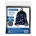 Мешок для обуви BRAUBERG БОЛЬШОЙ, с ручкой, карман на молнии, сетка, 49х41 см, "Fly aways", 272402 272402