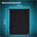 Мешок для обуви BRAUBERG плотный, карман на молнии, подкладка, 43х33 см, Neon Pink, 272428 272428
