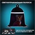 Мешок для обуви BRAUBERG, с петлей, светоотражающая полоса, 2 отделения, 46х36 см, Leopard, 272395 272395
