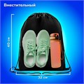 Мешок для обуви ПИФАГОР, 1 отделение, 40х32 см, черный, 271618 271618