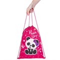 Мешок для обуви ПИФАГОР, 1 отделение, 42х34 см, "Panda time", 271601 271601