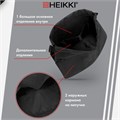 Рюкзак спортивный мешок HEIKKI PACK (ХЕЙКИ), 2 отделения, увеличенный объем, 40х35 см, черный, 272419 272419