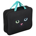 Папка на молнии с ручками А4, мешок для обуви 42х33 см, пенал 20х10 см, "Black cat" НАБОР BRAUBERG, 271434 271434