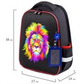 Ранец BRAUBERG FIT, 2 отделения, "Colorful lion", 38х27х14 см, 270618 270618