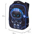 Ранец BRAUBERG LIGHT, 1 отделение, с брелоком, "Evil robot", 3D-панель, 36х26х13 см, 272028 272028