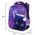 Ранец BRAUBERG PREMIUM, 2 отделения, с брелоком, "Anime cat", 38х29х16 см, 272017 272017