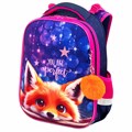 Ранец BRAUBERG PREMIUM, 2 отделения, с брелоком, "Cute fox", LED-ЛАМПОЧКИ, 38х29х16 см, 272019 272019 - фото 265421