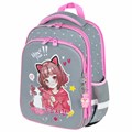 Ранец BRAUBERG QUADRO, 3 отделения, с брелком, "Anime friends", 37х28х18 см, 272022 272022 - фото 265555