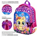 Ранец BRAUBERG QUADRO, 3 отделения, с брелком, "Charming kitten", 37х28х18 см, 270602 270602