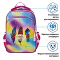 Ранец BRAUBERG QUADRO, 3 отделения, с брелоком, "Plumage", 37х28х18 см, 229953 229953
