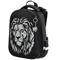 Ранец BRAUBERG SHINY, 2 отделения, с брелком, "Savage lion", светящийся рисунок, 38х28х14 см, 272039 272039 - фото 265778