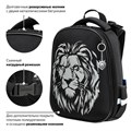 Ранец BRAUBERG SHINY, 2 отделения, с брелком, "Savage lion", светящийся рисунок, 38х28х14 см, 272039 272039