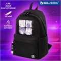 Рюкзак BRAUBERG FASHION CITY, универсальный, "Anime Cats", черный, 44х31х16 см, 229965 229965