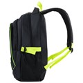 Рюкзак BRAUBERG HIGH SCHOOL универсальный, 3 отделения, "Акцент", черный/салатовый, 46х31х18 см, 270761 270761