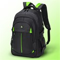 Рюкзак BRAUBERG TITANIUM универсальный, 3 отделения, черный, салатовые вставки, 45х28х18 см, 270766 270766