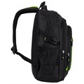 Рюкзак BRAUBERG TITANIUM универсальный, 3 отделения, черный, салатовые вставки, 45х28х18 см, 270766 270766