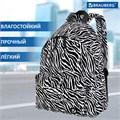Рюкзак BRAUBERG СИТИ-ФОРМАТ универсальный, "Zebra", белый/черный, 41х32х14 см, 271680 271680