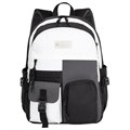 Рюкзак HEIKKI BLOCKS (ХЕЙКИ) универсальный, 2 отделения, черный/серый/белый, 44х32х17 см, 272563 272563
