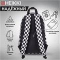 Рюкзак HEIKKI POSITIVE (ХЕЙКИ) универсальный, карман-антивор, Black and White, 42х28х14 см, 272543 272543
