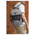 Рюкзак HEIKKI TRILL (ХЕЙКИ) универсальный, 3 отделения, серый с черными вставками, 43х31х14 см, 272586 272586