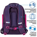 Рюкзак BRAUBERG CLASSIC, легкий каркас, премиум материал, "Graceful cat", фиолетовый, 37х32х21 см, 270087 270087