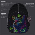 Рюкзак BRAUBERG OPTIMA, 2 отделения, с брелоком, "Butterfly catcher", СВЕТЯЩИЙСЯ, 36х27х18 см, 272097 272097