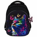 Рюкзак BRAUBERG OPTIMA, 2 отделения, с брелоком, "Butterfly catcher", СВЕТЯЩИЙСЯ, 36х27х18 см, 272097 272097