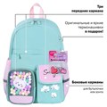 Рюкзак BRAUBERG PASTEL с термонашивками в комплекте, "Funny clouds", мятный, 40х29х14 см, 271421 271421