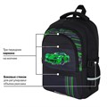 Рюкзак BRAUBERG VIBE, 2 отделения, 5 карманов, "Green car", 40х28х14 см, 272088 272088