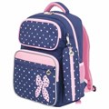 Рюкзак ЮНЛАНДИЯ COMPLETE с пеналом в комплекте, эрго-спинка, "Pink bow", 42х29х14 см, 229972 229972 - фото 270675