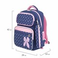 Рюкзак ЮНЛАНДИЯ COMPLETE с пеналом в комплекте, эрго-спинка, "Pink bow", 42х29х14 см, 229972 229972
