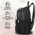 Рюкзак BRAUBERG PODIUM женский, 2 отделения, карман-антивор, нейлон, черный, 33х24х13 см, 270816 270816