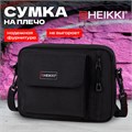 Сумка на плечо HEIKKI ATOM (ХЕЙКИ) два кармана, черная, 17х22х6 см, 272633 272633