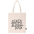 Сумка шоппер BRAUBERG PREMIUM, канвас, 40х35 см, на кнопке, карман, бежевый, "Tic-tac-toe", 271902 271902 - фото 271399
