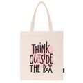 Сумка шоппер BRAUBERG, канвас, 40х35 см, бежевый, "Think outside the box", 271898 271898 - фото 271455