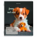 Тетрадь 12 л. BRAUBERG косая линия, обложка картон, CATS AND DOGS, 107288 107288